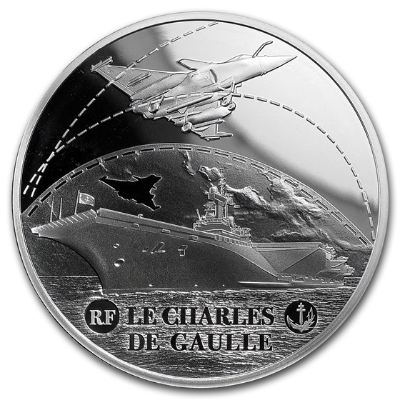 2016 Silver €10 Great French Ships Proof (Charles de Gaulle) 2016 Silver €10 Great French Ships Proof (Charles de Gaulle)